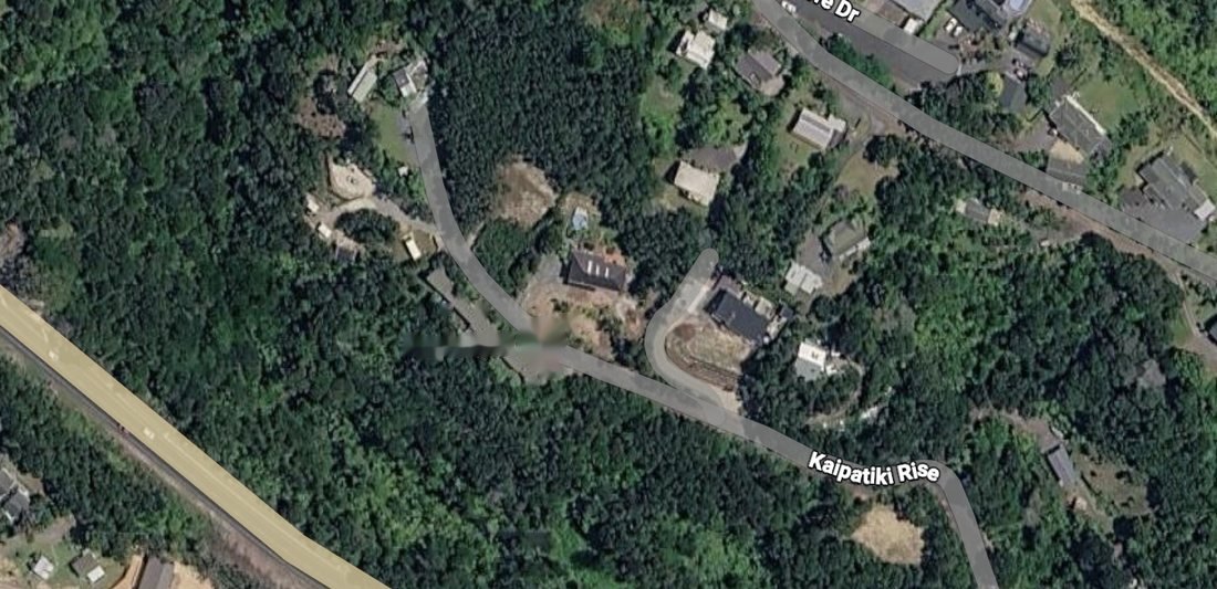 Aerial view of the Paihia section