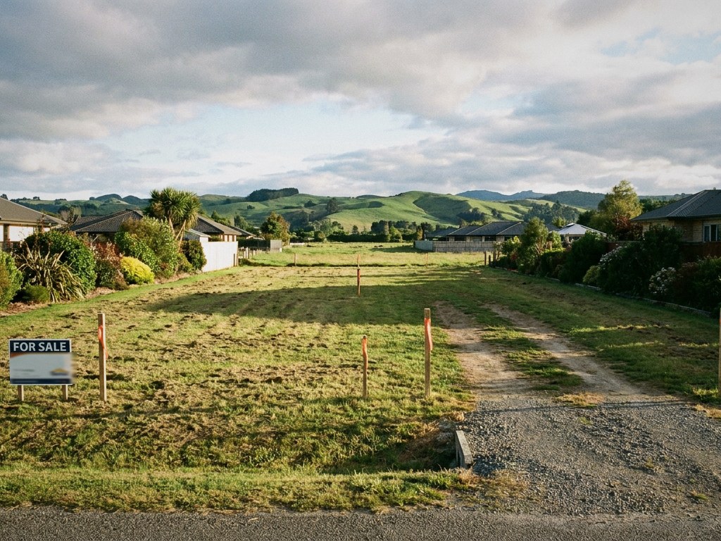 A bare residential section in New Zealand