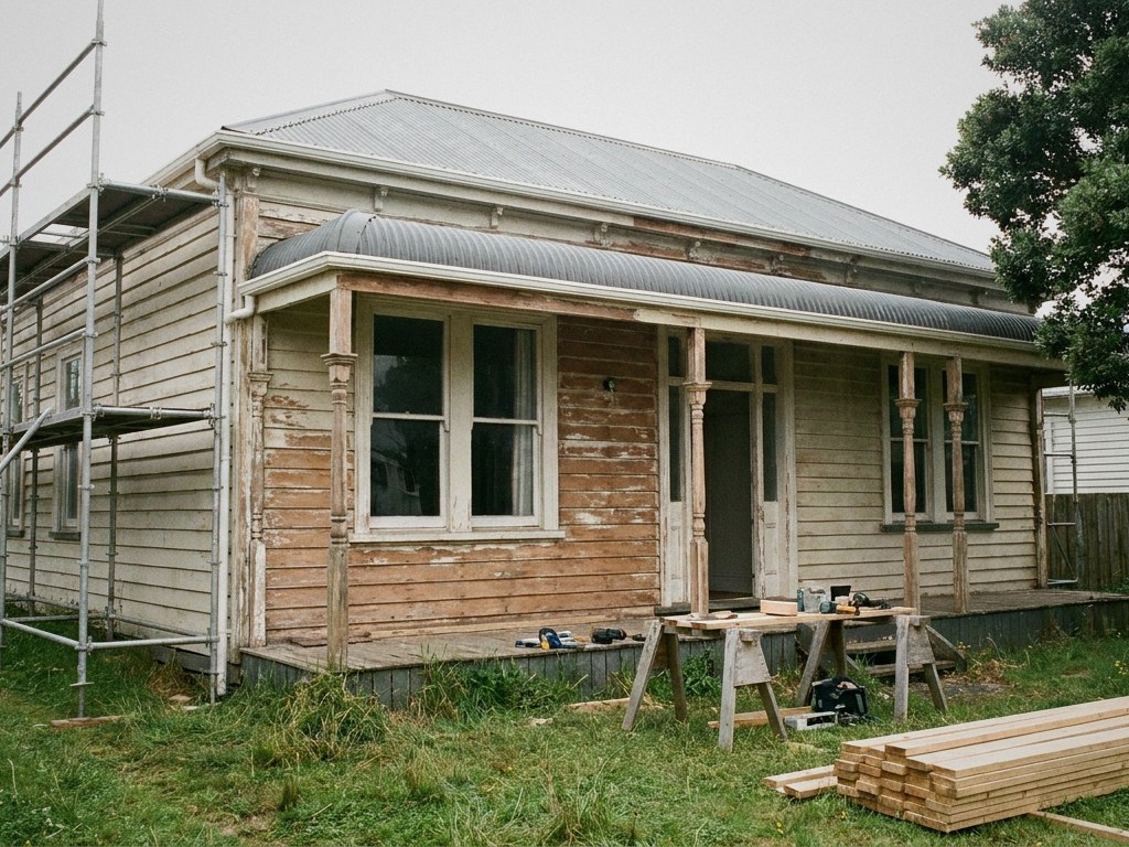 A New Zealand villa mid-renovation